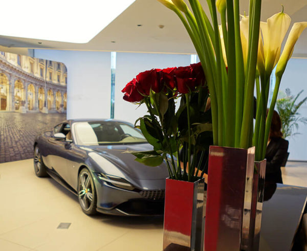 店舗の花・造花装飾　福岡市中央区けやき通り花屋BAROQUEバロック